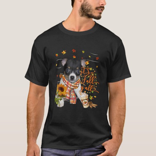 Het is Herfst Y All Speelgoed Fox Terrier Dog Than T-shirt (Voorkant)