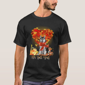 Het is Herfst Y alle Husky Hondenliefhebbers Thank T-shirt