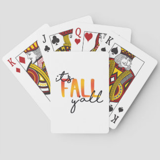 Het is Herfst Y'all Aesthetic Simple Pokerkaarten