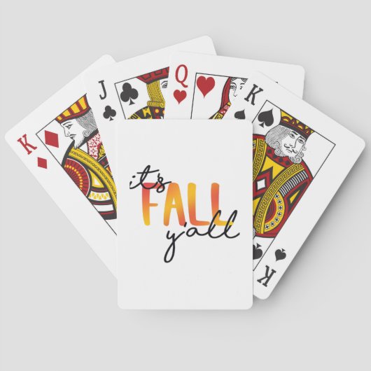 Het is Herfst Y'all Aesthetic Simple Pokerkaarten (Achterkant)