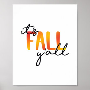 Het is Herfst Y'all Aesthetic Simple Poster