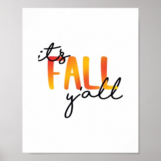 Het is Herfst Y'all Aesthetic Simple Poster (Voorkant)