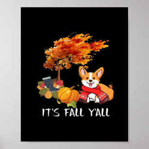 Het is Herfst Y'all Autumn Cool Graphic Poster