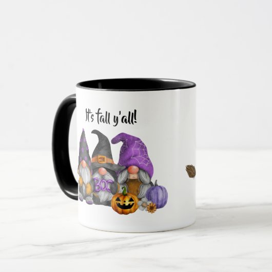 Het is Herfst Y'All Autumn Gnomen Waterverf Mok (Voorkant links)