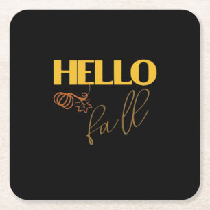 Het is Herfst Y'all Autumn Leave Design Schattigee Kartonnen Onderzetters