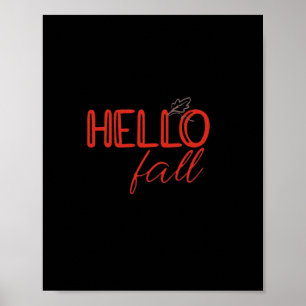 Het is Herfst Y'all Autumn Leave Design Schattigee Poster