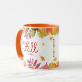 Het is Herfst Y'all Autumn Leaves Personalized Mok (Voorkant links)