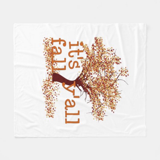 Het is Herfst Y'all Basic Clean Fleece Deken (Voorkant (Horizontaal))