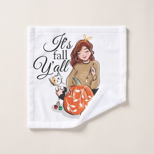 Het is Herfst Y'all Bath Towel Set Bad Handdoek (Wasdoekje)