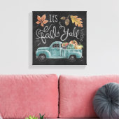 Het is Herfst Y'all - Chalkboard Truck Canvas Afdruk (Insitu (Woonkamer))