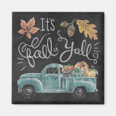 Het is Herfst Y'all - Chalkboard Truck Magneet (Voorkant)