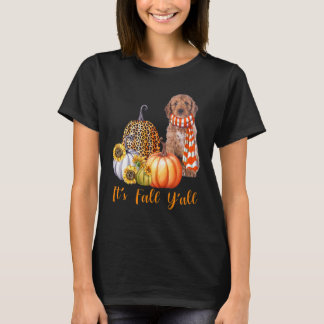 Het is Herfst Y'all Cockapoo Dog Leopard Pumpkin H T-shirt