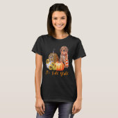 Het is Herfst Y'all Cockapoo Dog Leopard Pumpkin H T-shirt (Voorkant volledig)