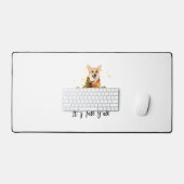 Het is Herfst Y'all Corgi Pumpkin-Thanksgiving Bureaumat (Keyboard & Muis)