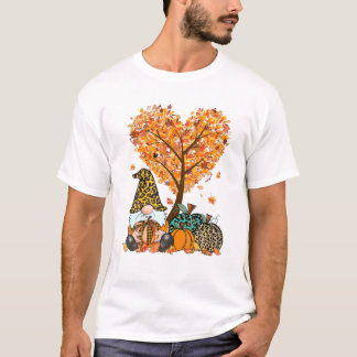 Het is Herfst Y'all Cute Gnomes Pumpkin Autumn Tre T-shirt