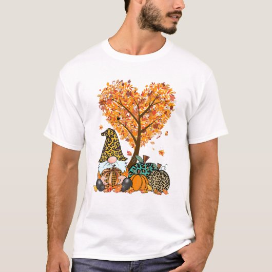 Het is Herfst Y'all Cute Gnomes Pumpkin Autumn Tre T-shirt (Voorkant)