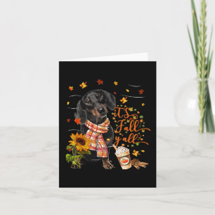 Het is Herfst Y'all Dachshund Hond Thanksgiving Ha Kaart