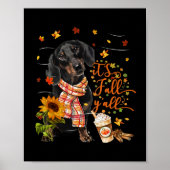 Het is Herfst Y'all Dachshund Thanksgiving Hallowe Poster (Voorkant)