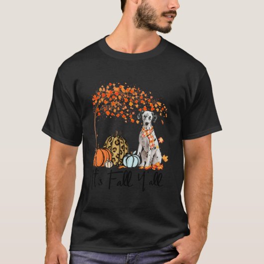 Het is Herfst Y'All Dalmatische Hondenliefhebber P T-shirt (Voorkant)