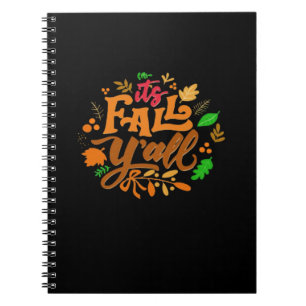 Het is Herfst Y'all Essentiële Retro Klassieker Notitieboek