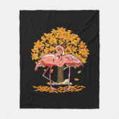 Het is Herfst Y'all Flamingo Thanksgiving Hallowee Fleece Deken (Voorkant)