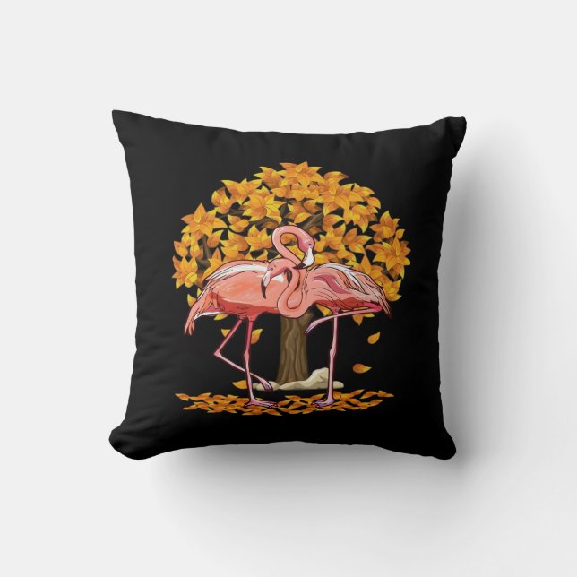 Het is Herfst Y'all Flamingo Thanksgiving Hallowee Kussen (Voorkant)