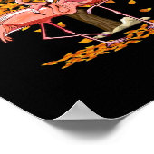 Het is Herfst Y'all Flamingo Thanksgiving Hallowee Poster (Hoek)
