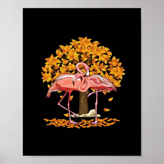 Het is Herfst Y'all Flamingo Thanksgiving Hallowee Poster (Voorkant)