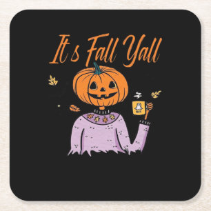 Het is Herfst Y'all Funny Kartonnen Onderzetters