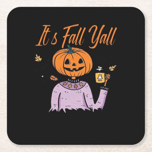 Het is Herfst Y'all Funny Kartonnen Onderzetters (Voorkant)