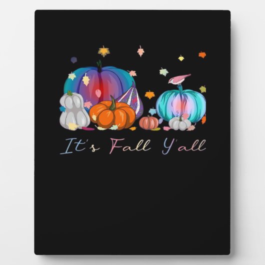 Het is Herfst Y'all Funny Magic Halloween pompoen  Fotoplaat (Voorkant)