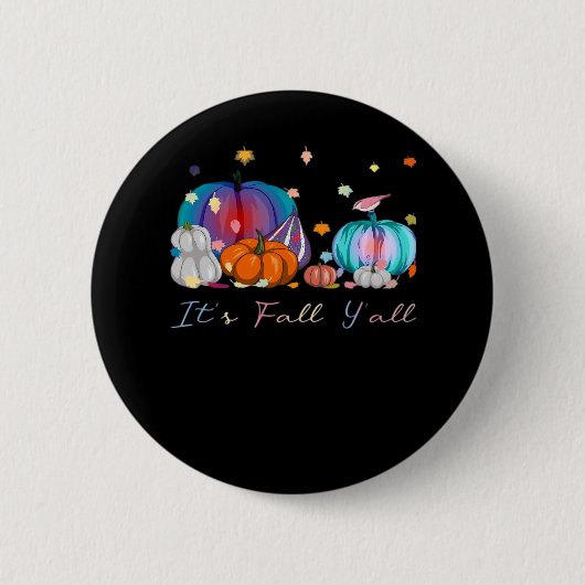 Het is Herfst Y'all Funny Magic Halloween pompoen Ronde Button 5,7 Cm (Voorkant)