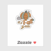 Het is Herfst Y'all, Funny Pumpkins Leopard Patter Sticker (Vel)