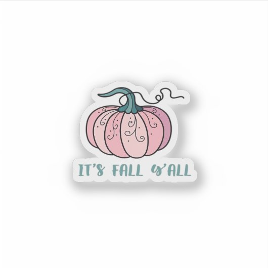 Het is Herfst Y'all Funny Trendy Sticker (Voorkant)