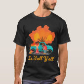 Het is Herfst Y'all Gnome Dwarf Autumn Leaves Herf T-shirt (Voorkant)