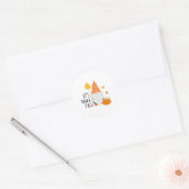 Het is Herfst Y'all Gnome Schattigee Herfst Illust Ronde Sticker (Envelop)