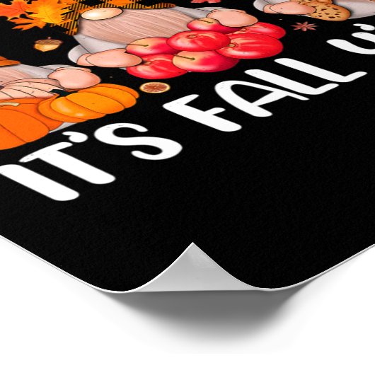 Het is Herfst Y'all Gnomen Thanksgiving Halloween Poster (Hoek)