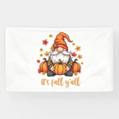 Het is Herfst Y'all Gnomes Pumpkin Autumn Thanksgi Spandoek (Horizontaal)
