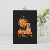 Het is Herfst Y'All Golden Retrievers Dog Hallowee Kaart (Staand voorkant)