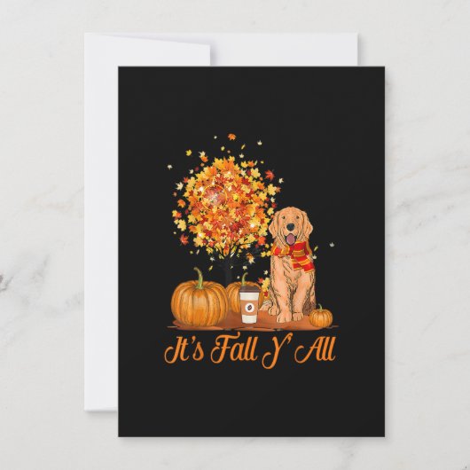 Het is Herfst Y'All Golden Retrievers Dog Hallowee Kaart (Voorkant)