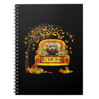 Het is Herfst Y'all Goldendoodle Thanksgiving Pomp Notitieboek
