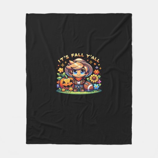 Het is Herfst Y'all Graphic Creative Casual Fleece Deken (Voorkant)