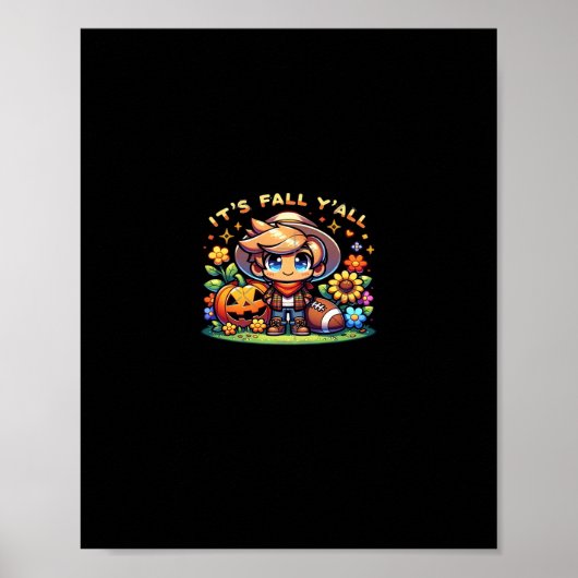 Het is Herfst Y'all Graphic Creative Casual Poster (Voorkant)