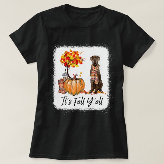 Het is Herfst Y'All Great Dane Hondenliefhebbers T T-shirt (Design voorkant)