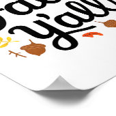 Het is Herfst Yall Halloween Bats Pompoen Herfst H Poster (Hoek)