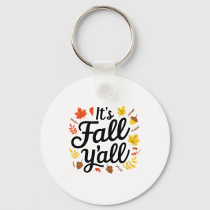 Het is Herfst Yall Halloween Bats Pompoen Herfst H Sleutelhanger