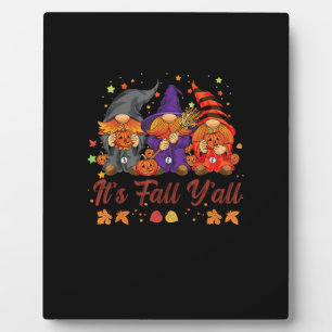 Het is Herfst Y'all Halloween Kabouters Pompoen Vi Fotoplaat