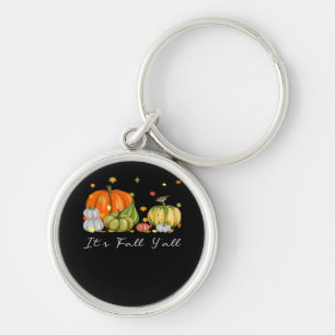 Het is Herfst Y'all Halloween Pumpkin Autumn Leave Sleutelhanger