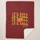 Het is Herfst Y'all Happy Thanksgiving Sherpa Deken (Voorkant)