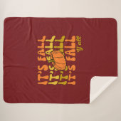 Het is Herfst Y'all Happy Thanksgiving Sherpa Deken (Voorkant (horizontaal))